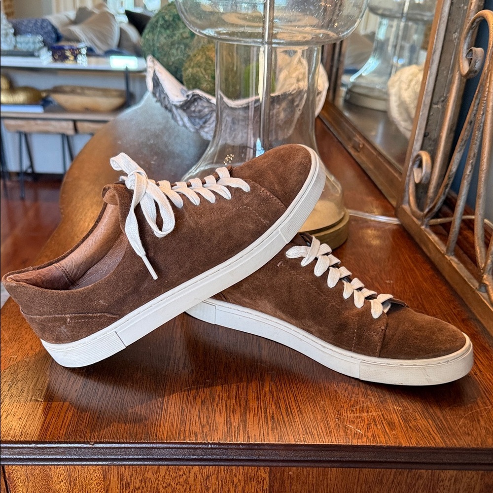 Frye Ivy low lace Brown Suede women’s Sneakers size 8 - Picture 1 of 12